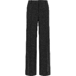 Gray Virgin Wool Dress Pants