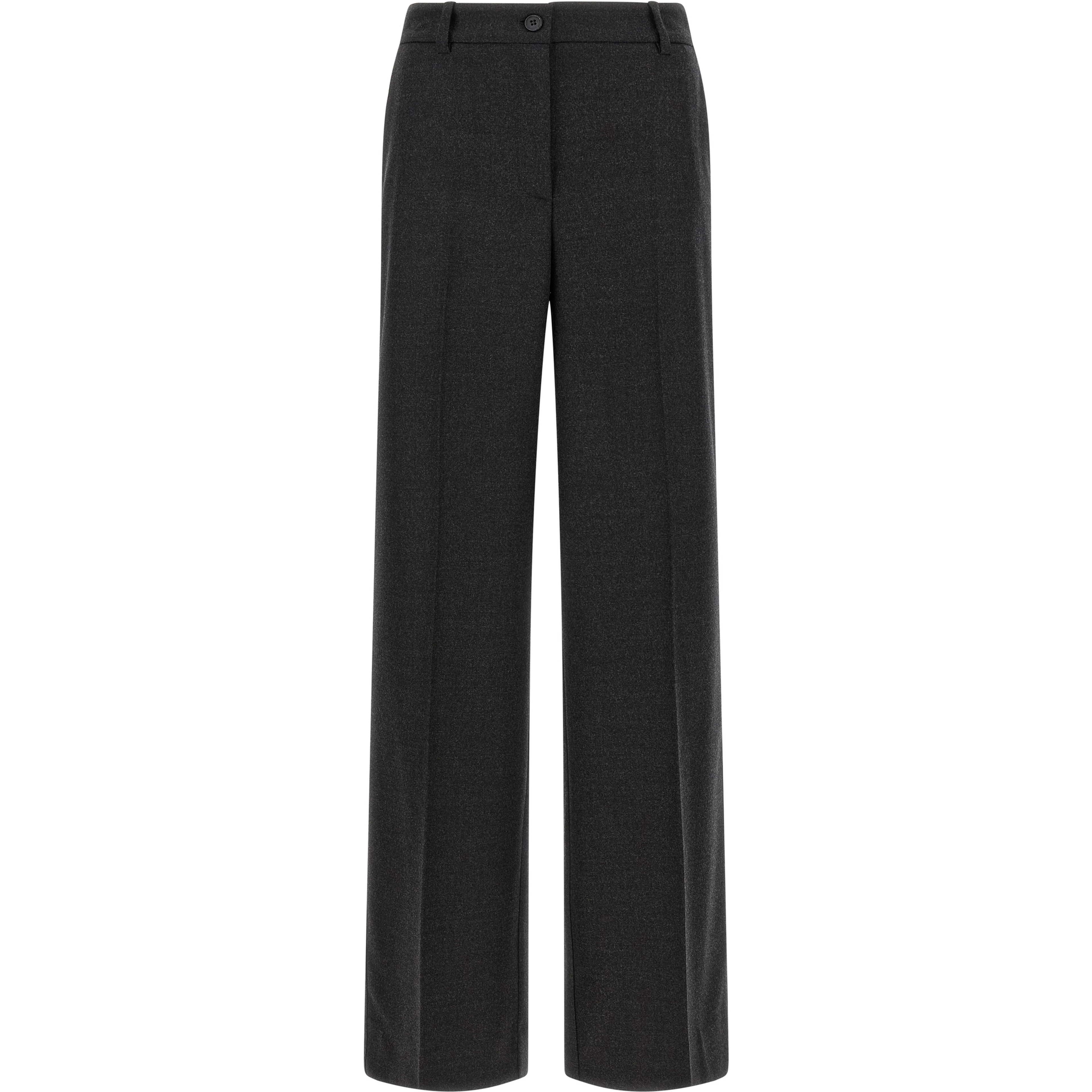 Gray Virgin Wool Dress Pants