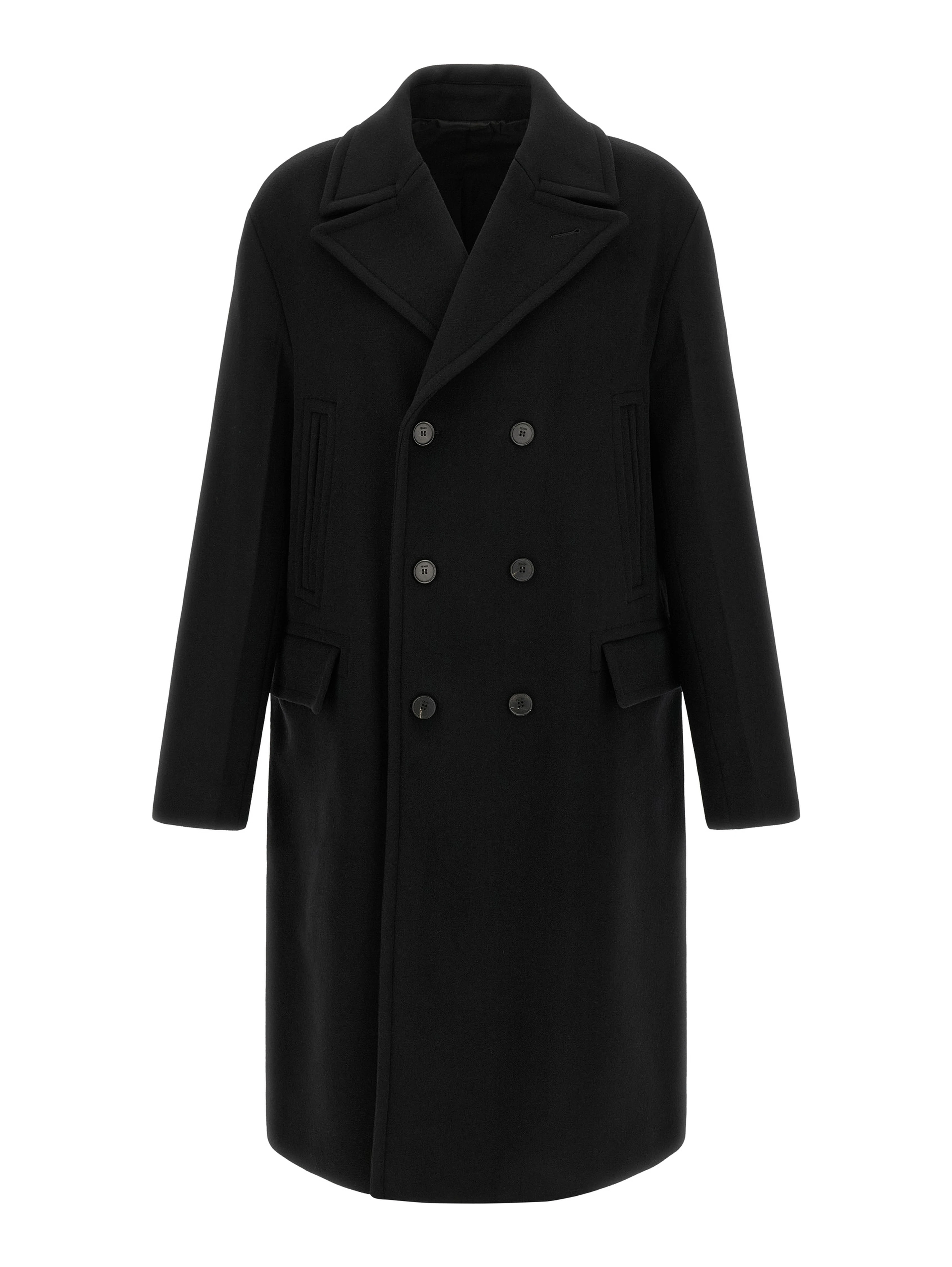 Black Virgin Wool Coat