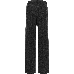 Gray Virgin Wool Dress Pants