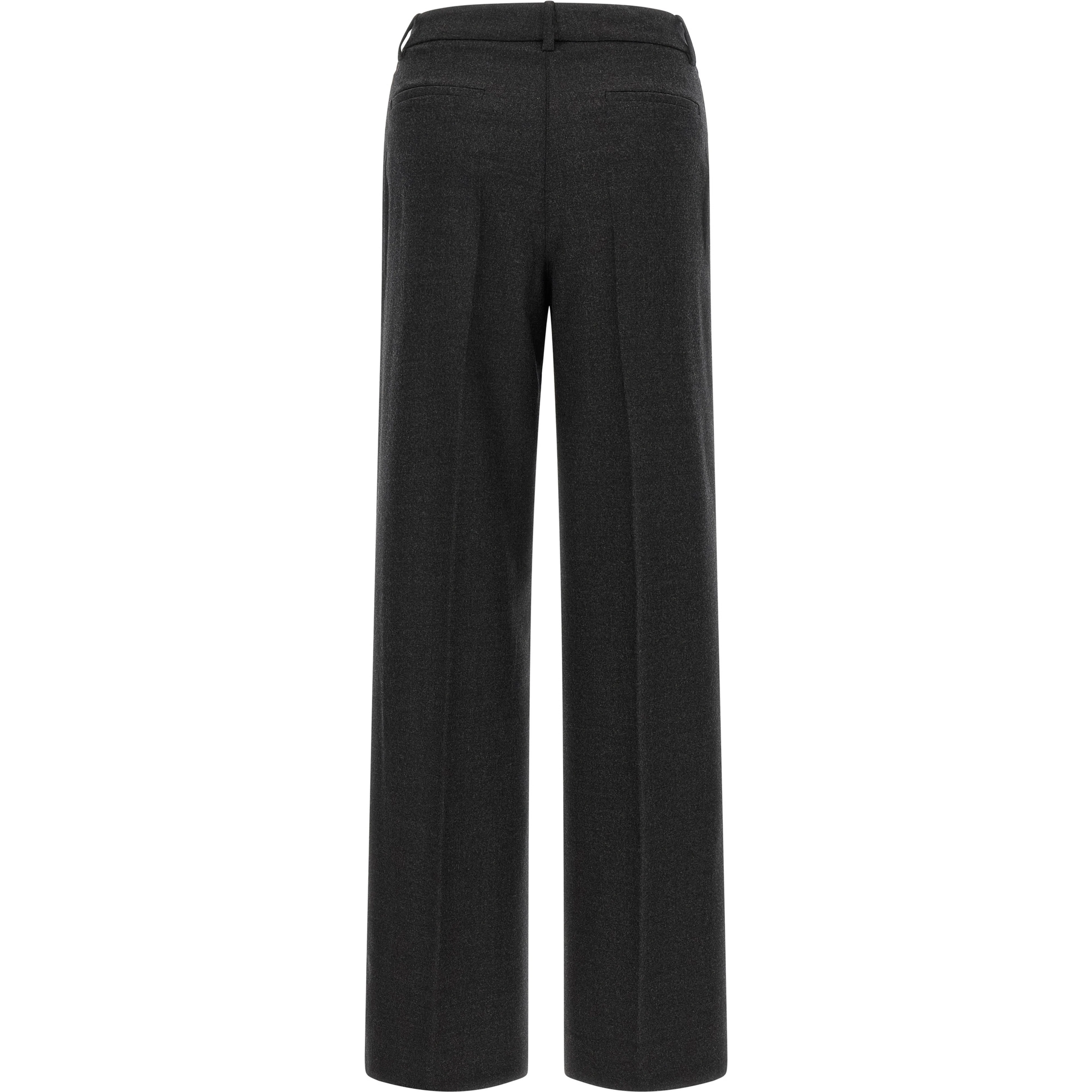 Gray Virgin Wool Dress Pants