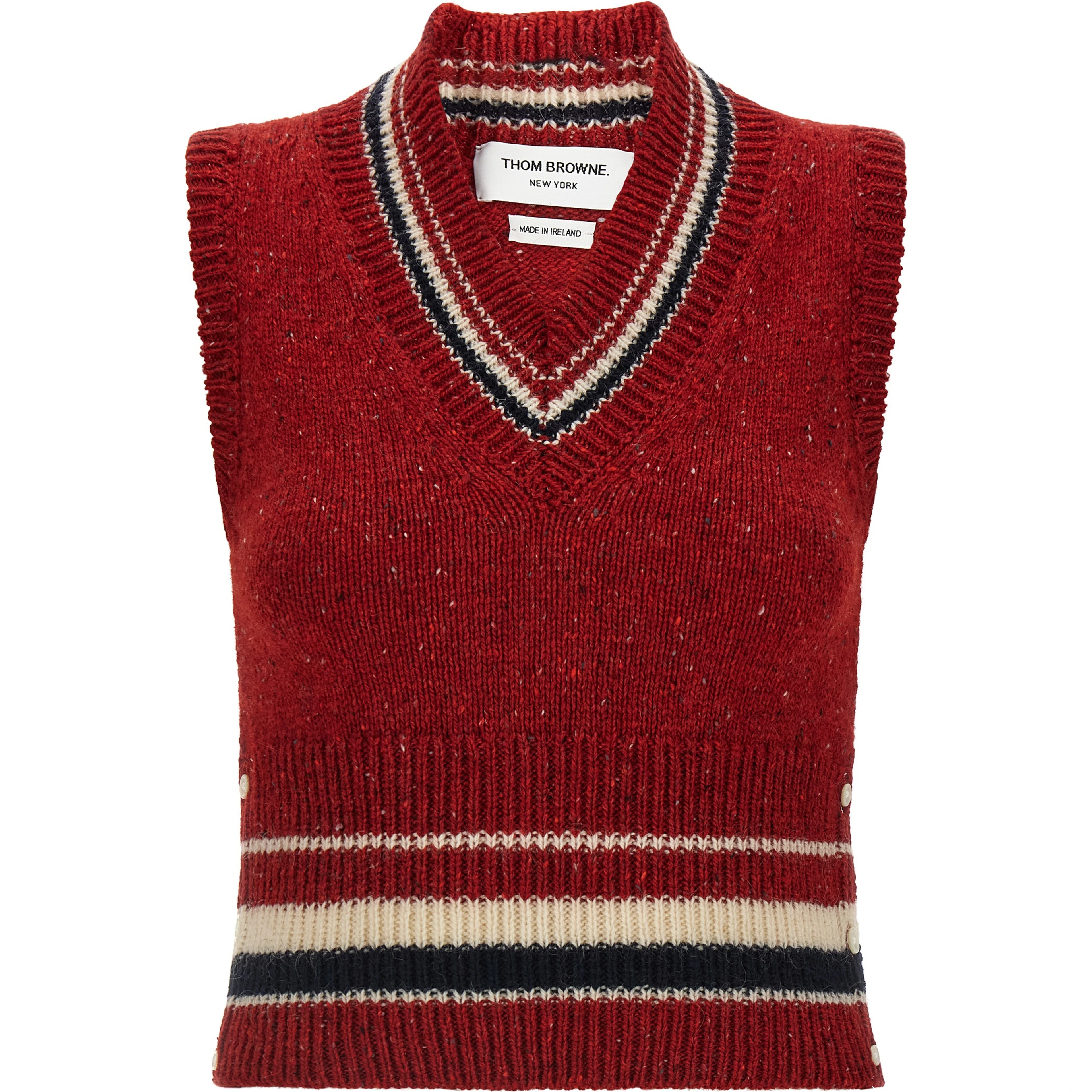 Red Wool Sleeveless Jacket