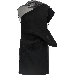 Black Wool Short Dress