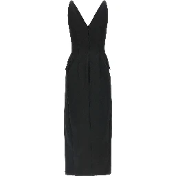 Black Acetate Midi Dress