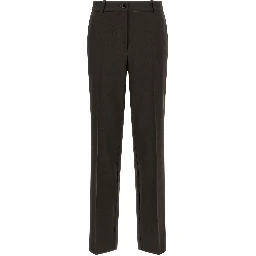 Brown Virgin Wool Dress Pants