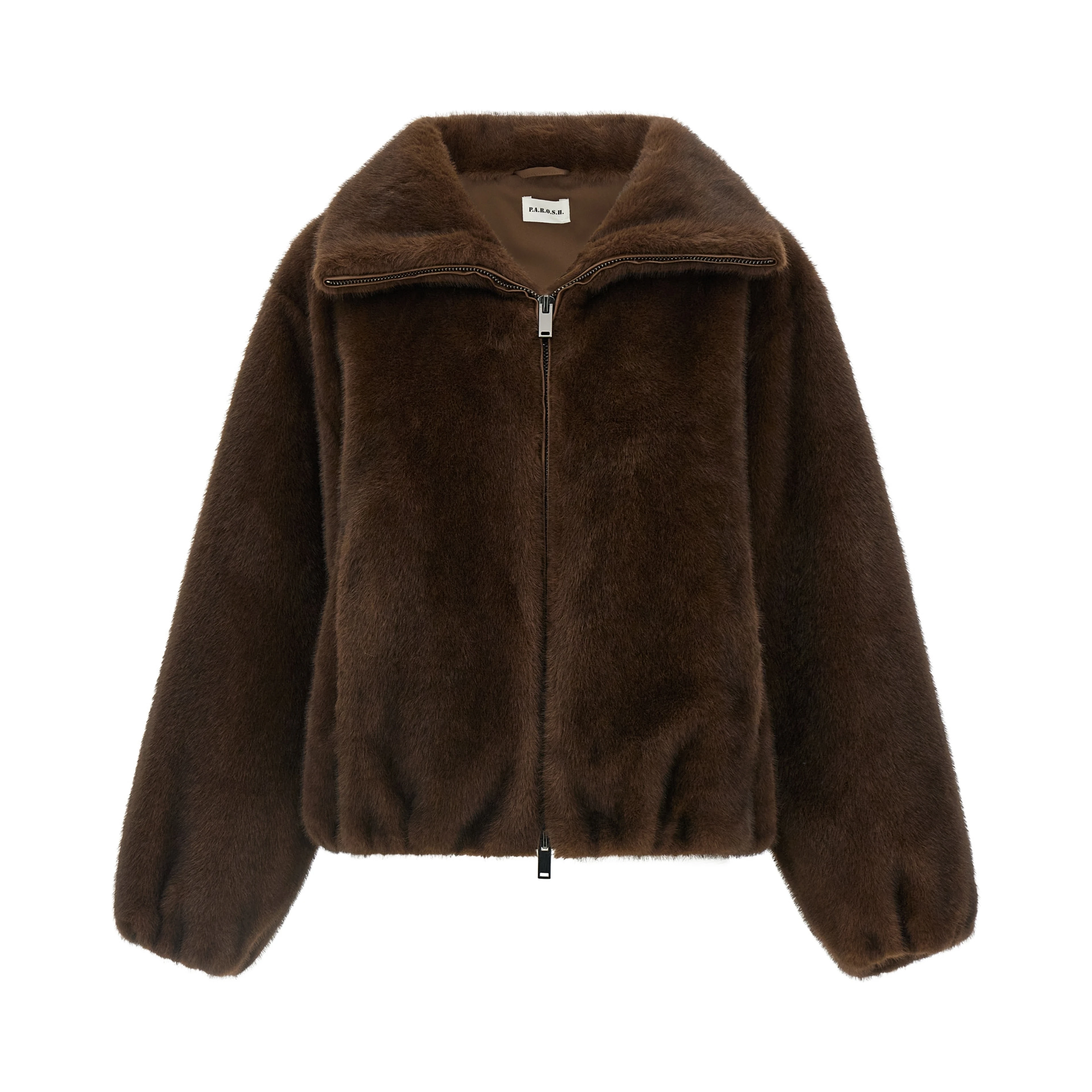 Brown Polyester Bomber