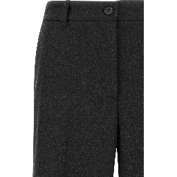Gray Virgin Wool Dress Pants