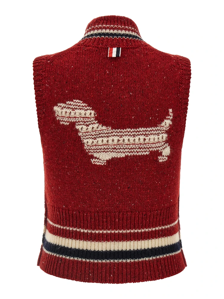 Red Wool Sleeveless Jacket alternative