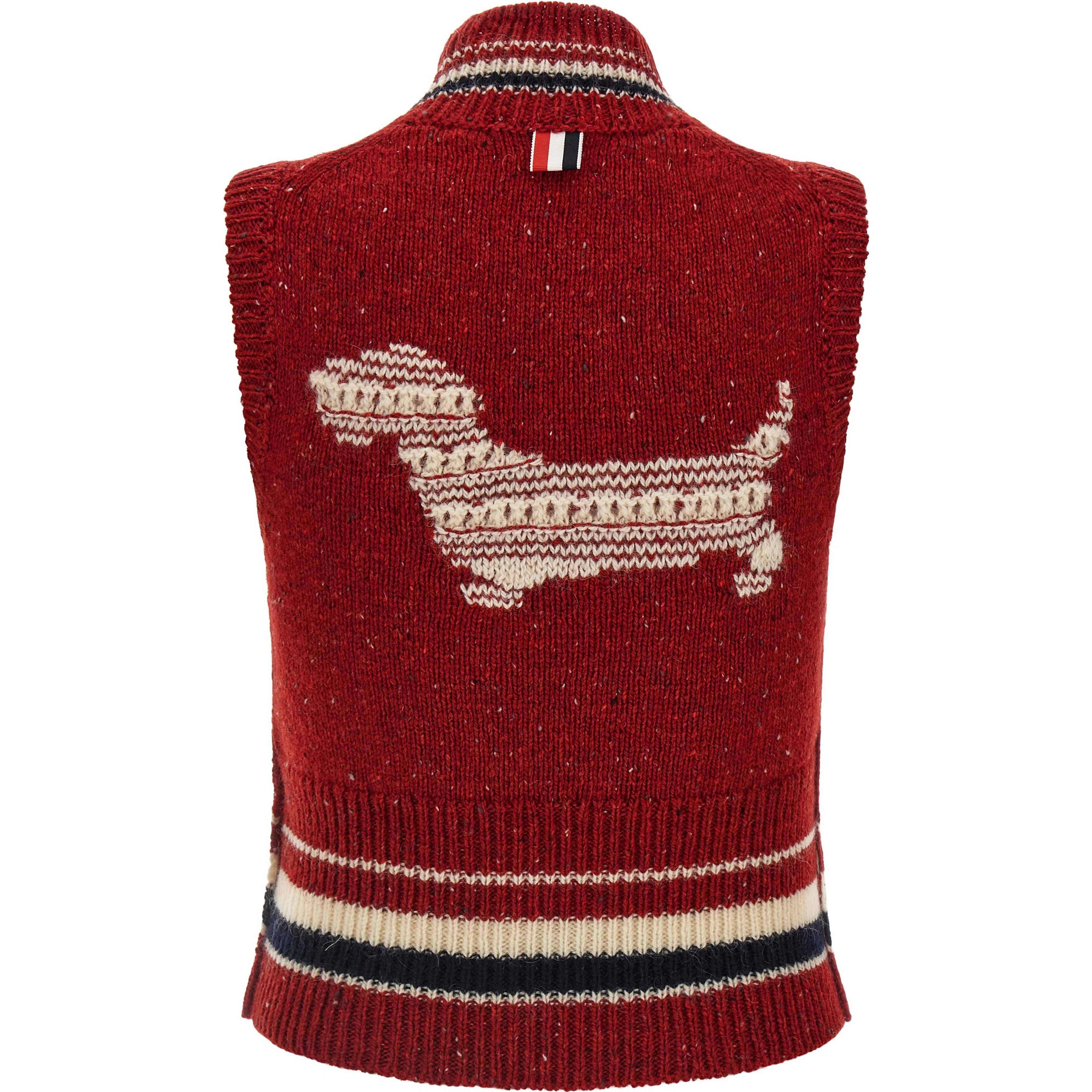 Red Wool Sleeveless Jacket