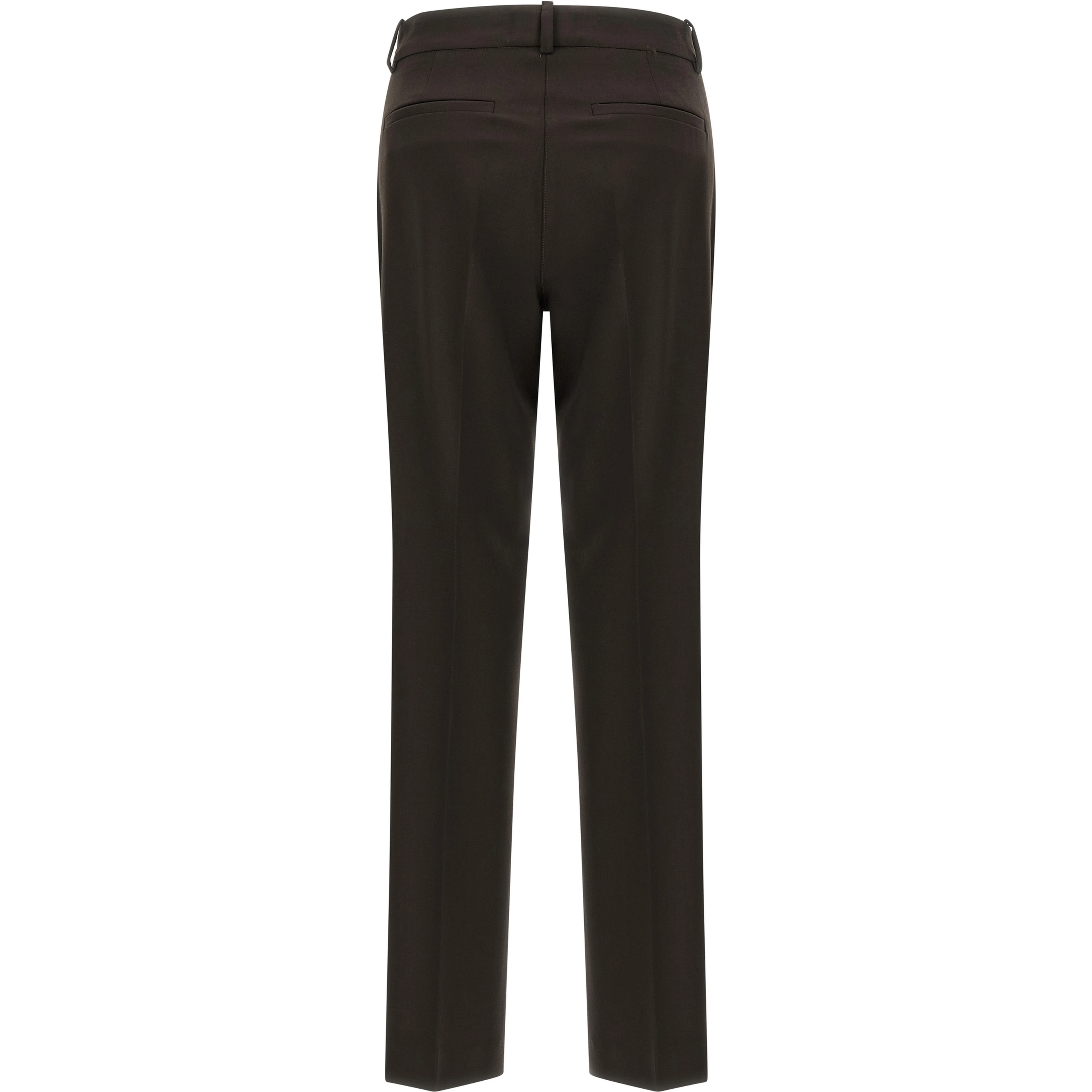 Brown Virgin Wool Dress Pants