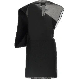 Black Wool Short Dress