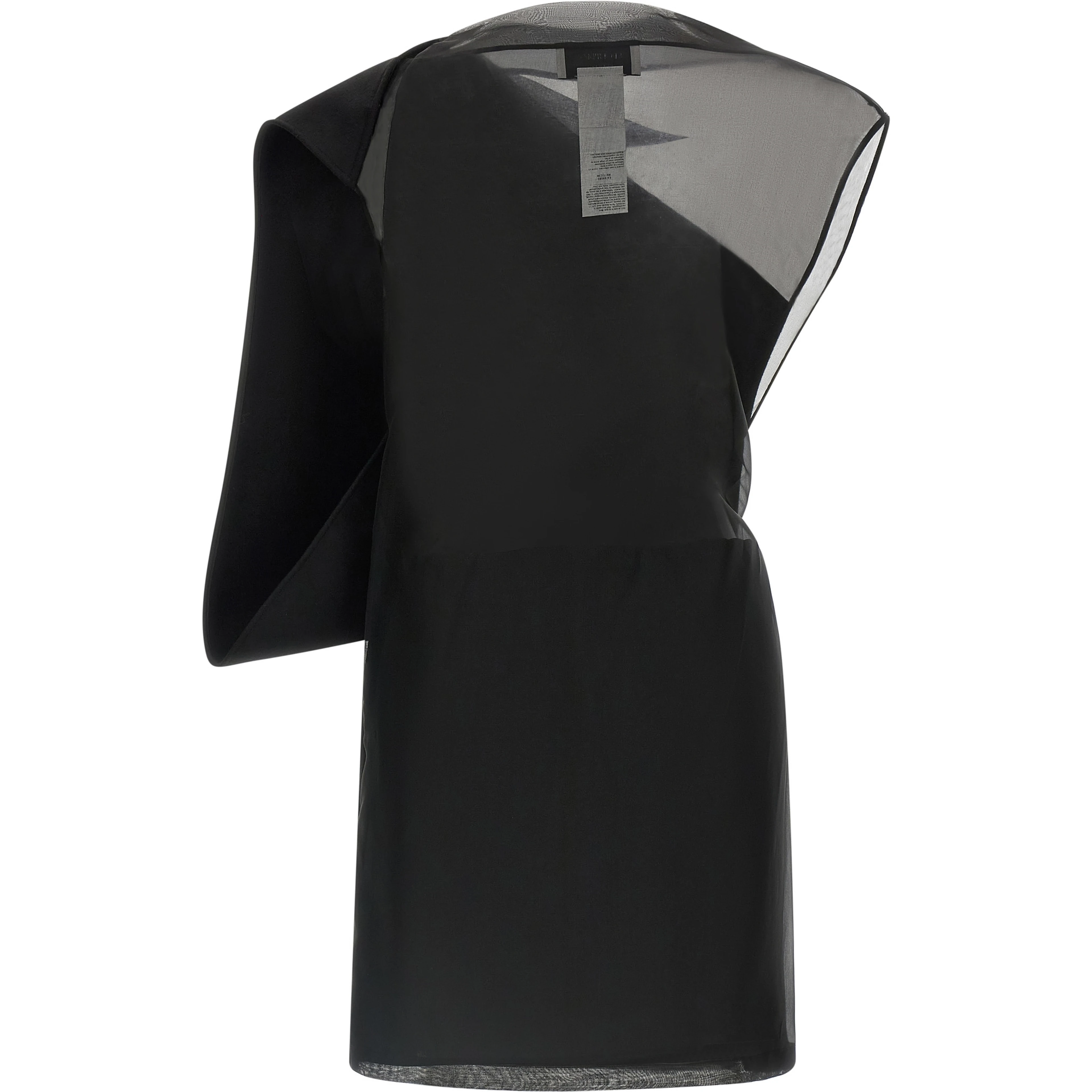 Black Wool Short Dress