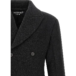 Gray Virgin Wool Coat
