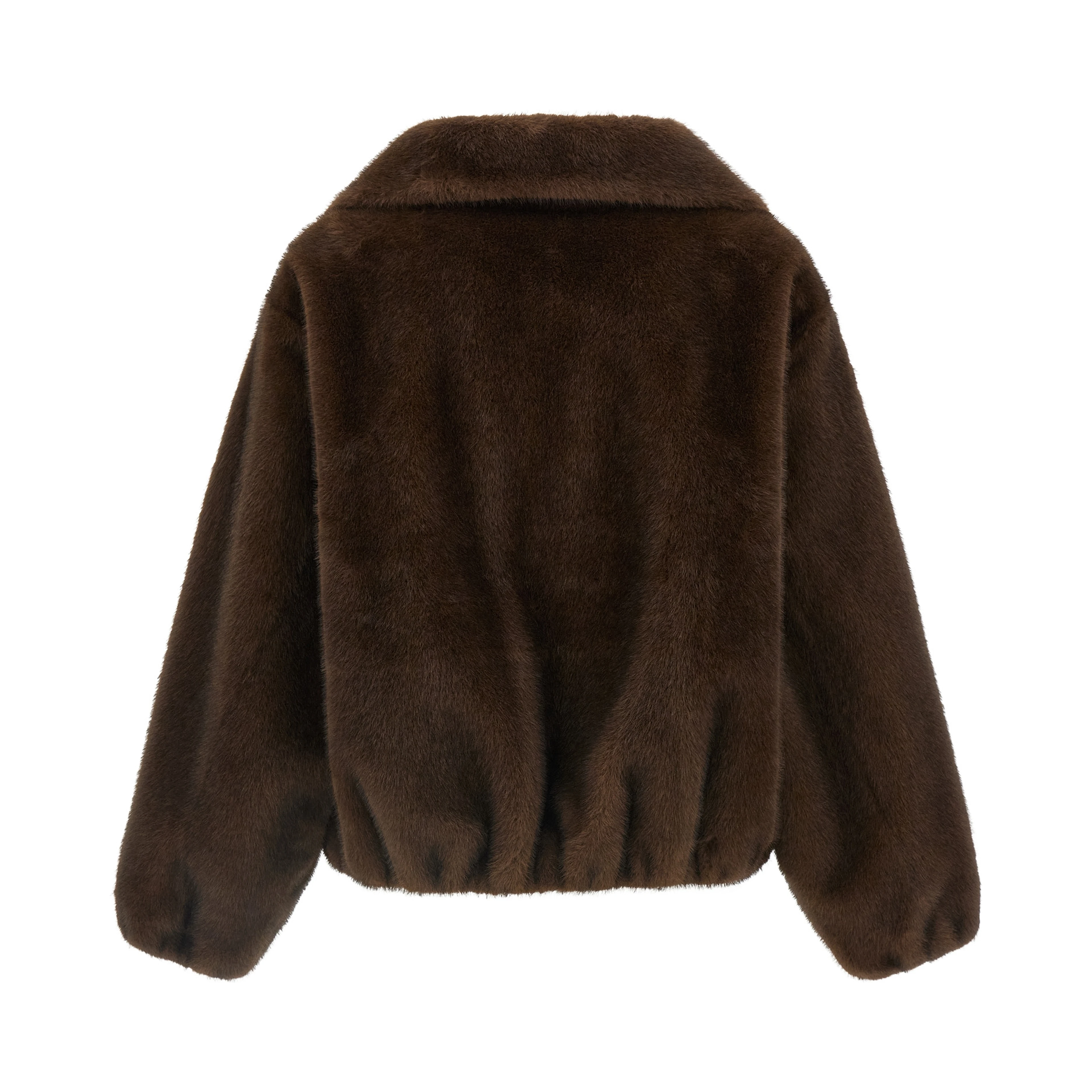 Brown Polyester Bomber