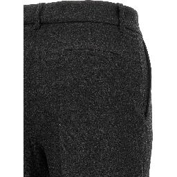 Gray Virgin Wool Dress Pants
