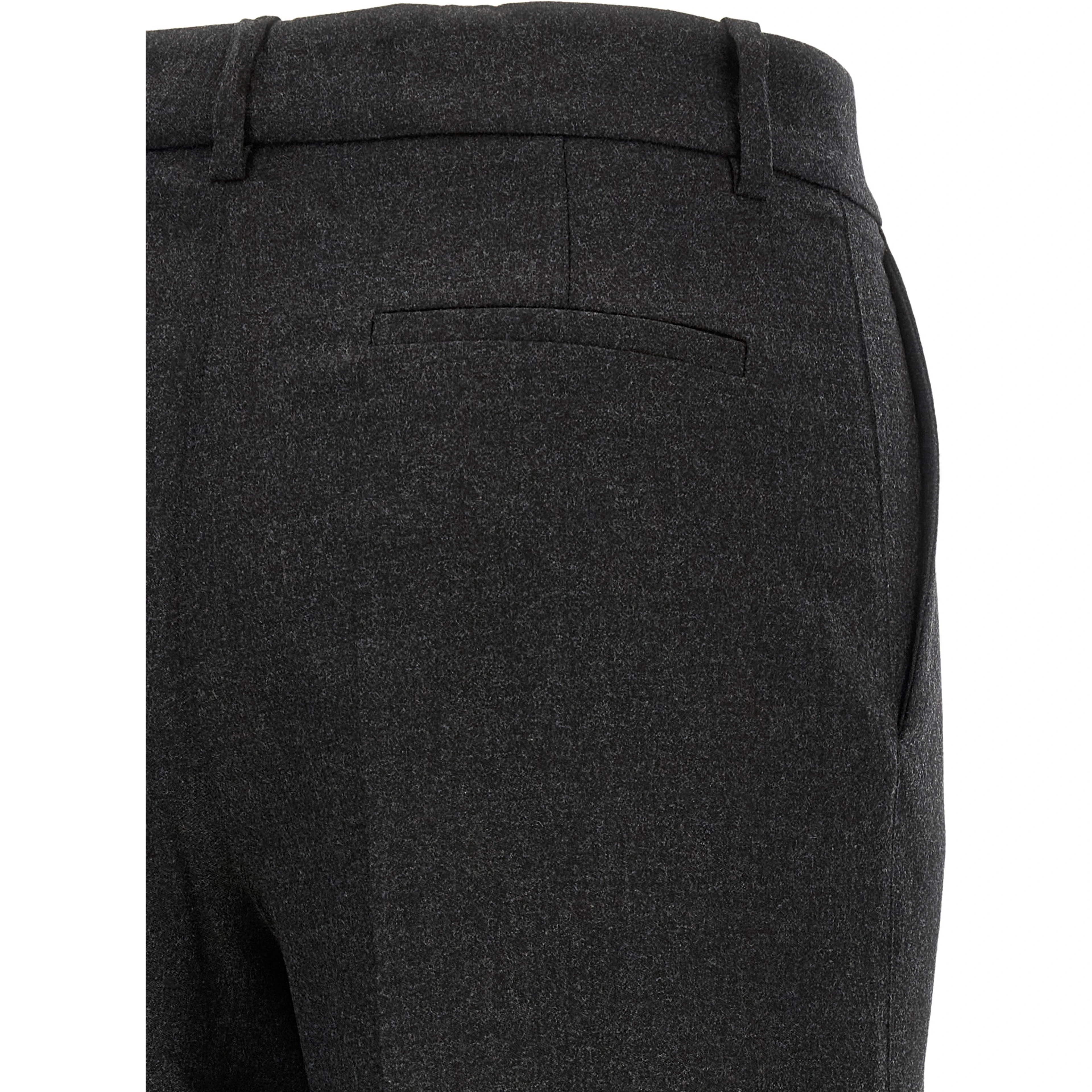 Gray Virgin Wool Dress Pants
