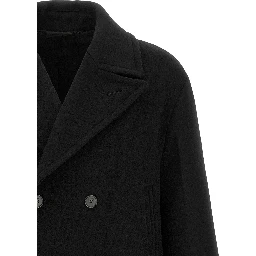 Black Virgin Wool Coat