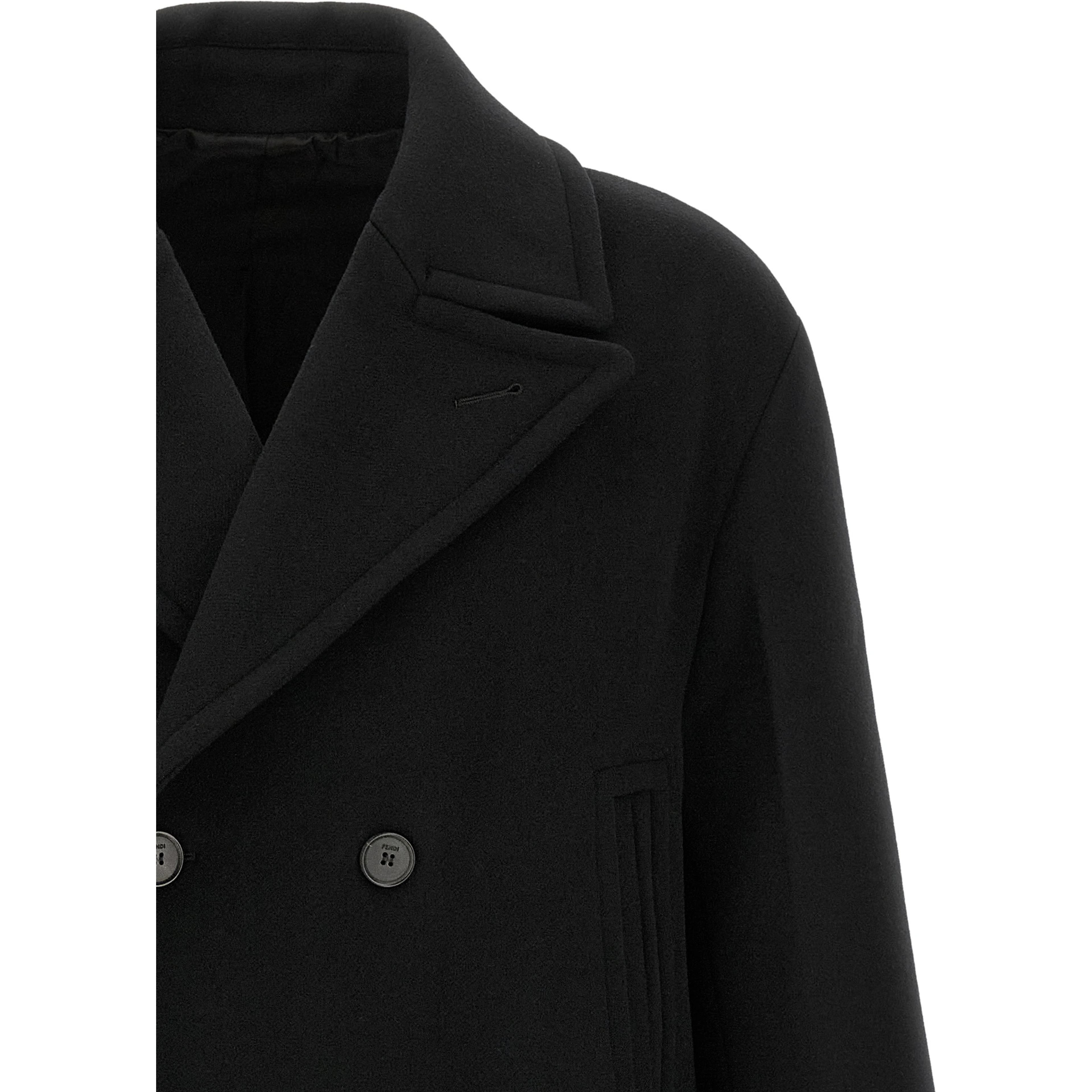 Black Virgin Wool Coat