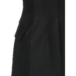 Black Acetate Midi Dress