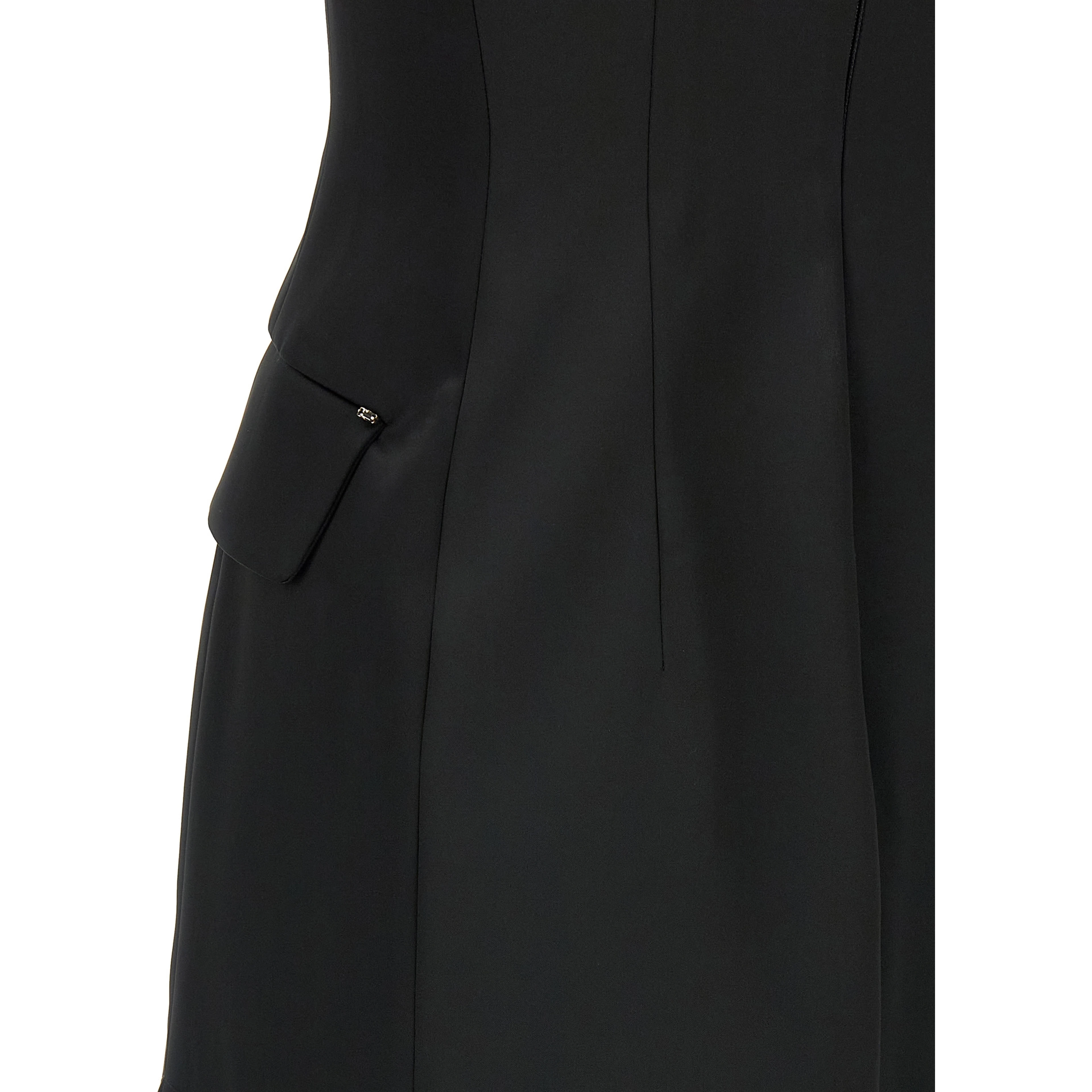 Black Acetate Midi Dress