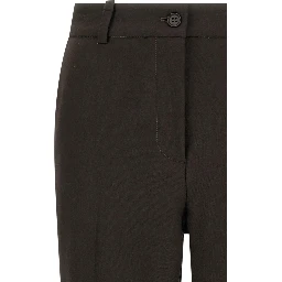 Brown Virgin Wool Dress Pants