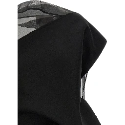 Black Wool Short Dress