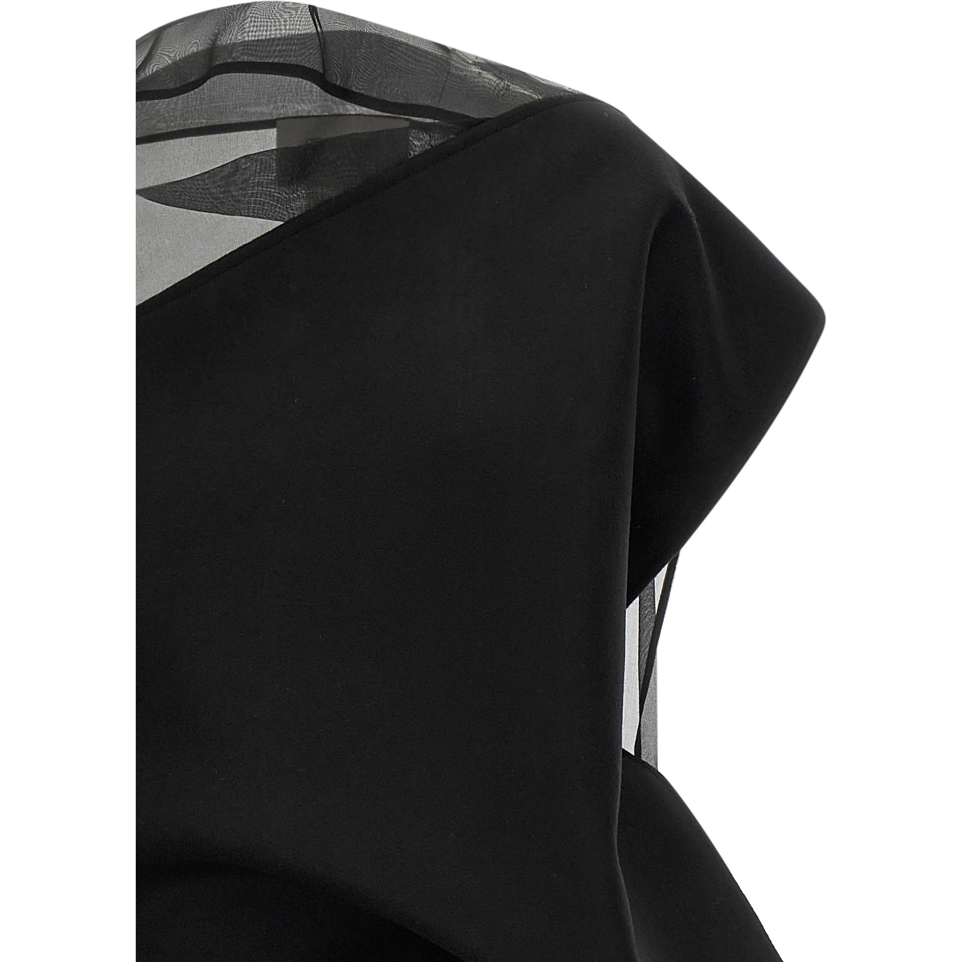 Black Wool Short Dress