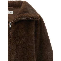 Brown Polyester Bomber
