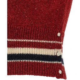 Red Wool Sleeveless Jacket
