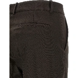 Brown Virgin Wool Dress Pants