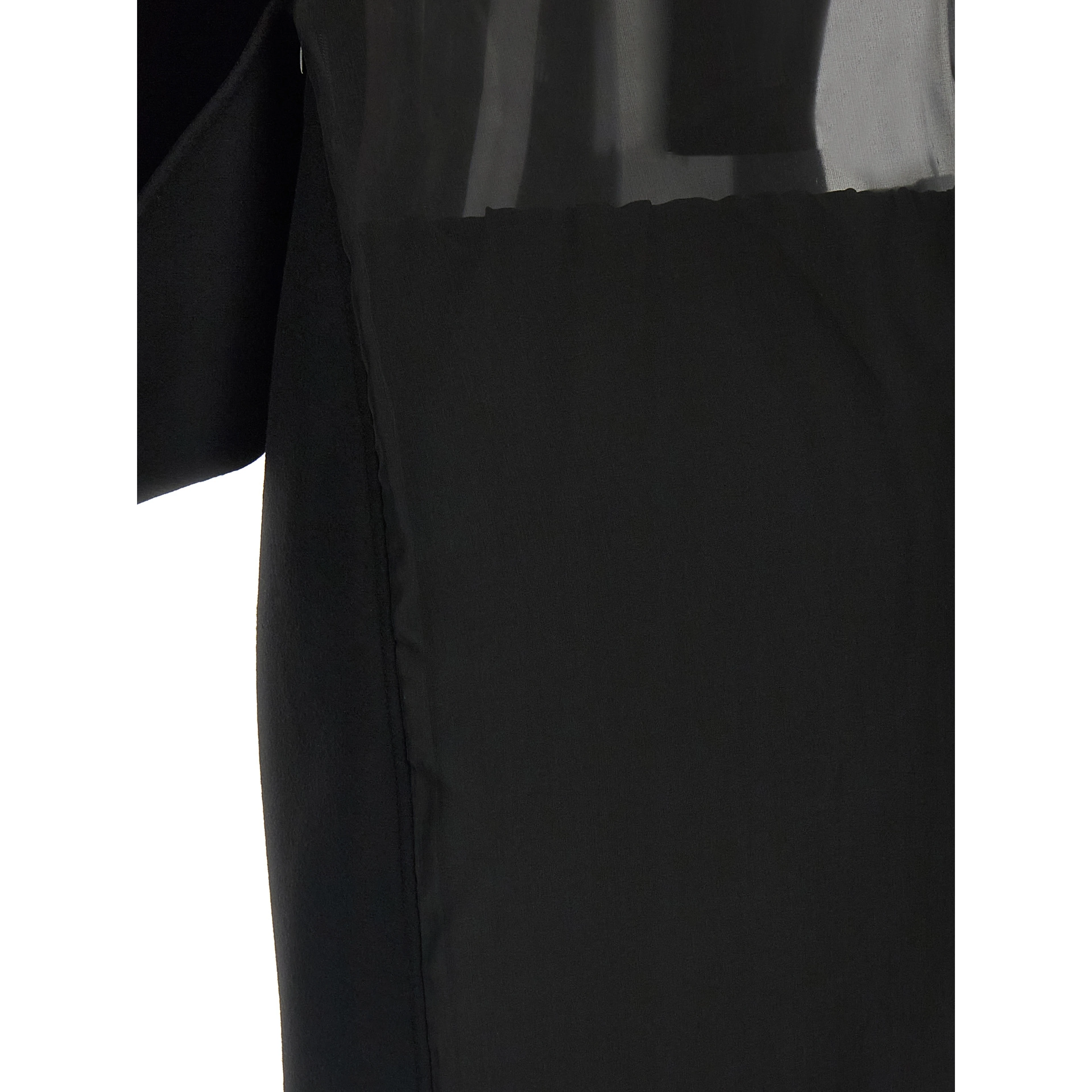 Black Wool Short Dress