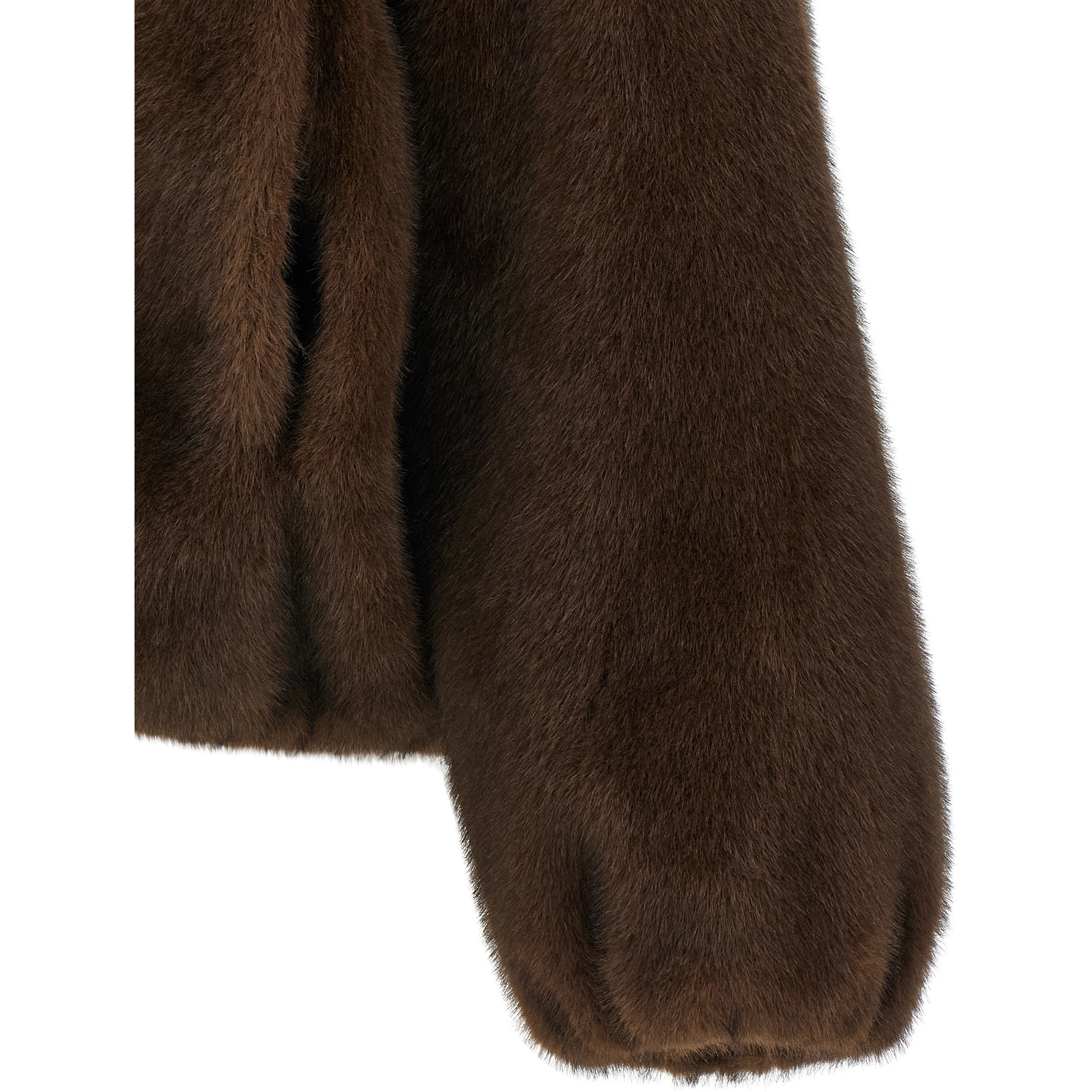 Brown Polyester Bomber