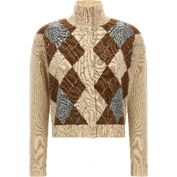 Beige Wool Cardigan