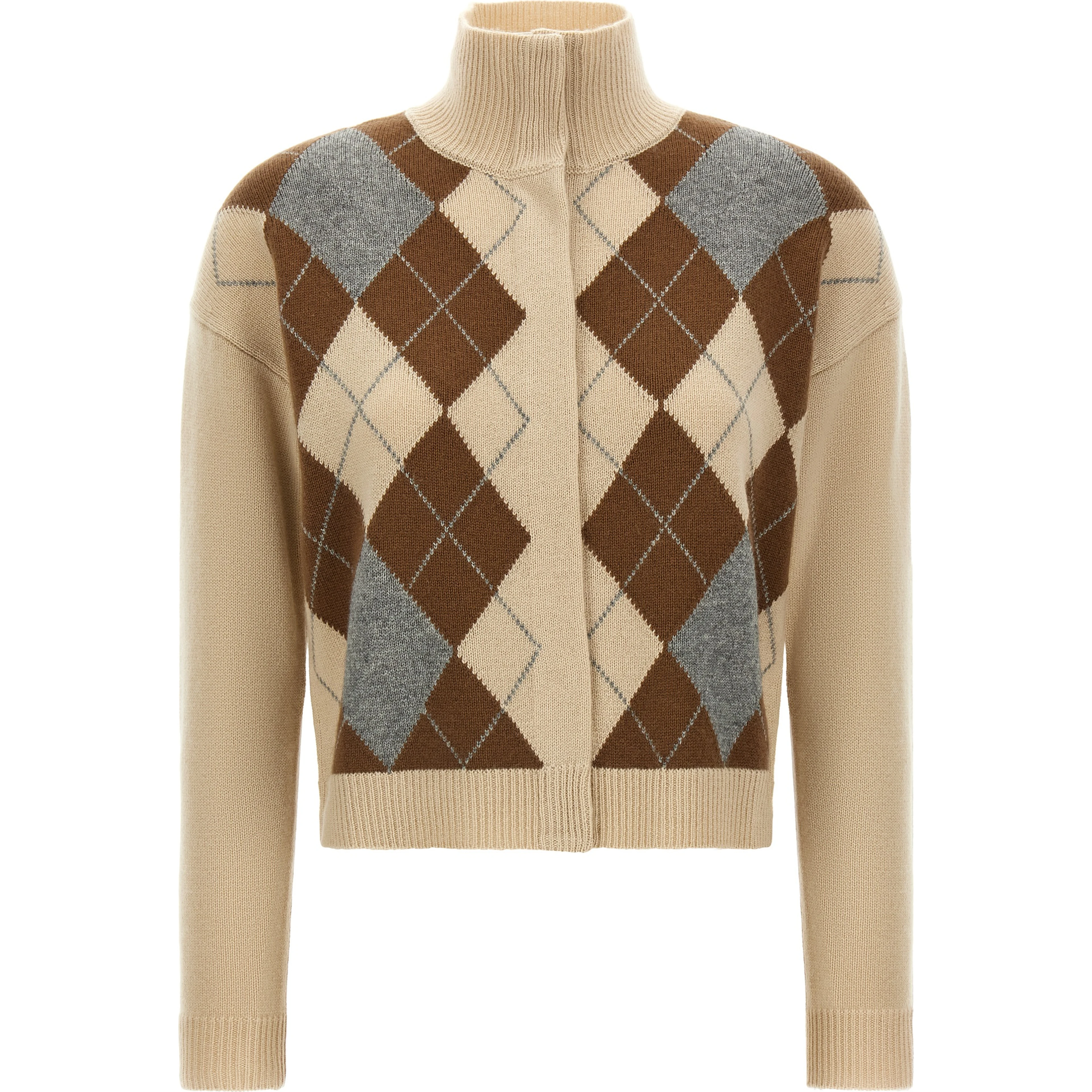 Beige Wool Cardigan