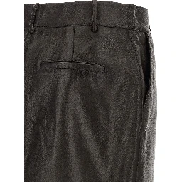 Brown Lamb Leather Long Skirt