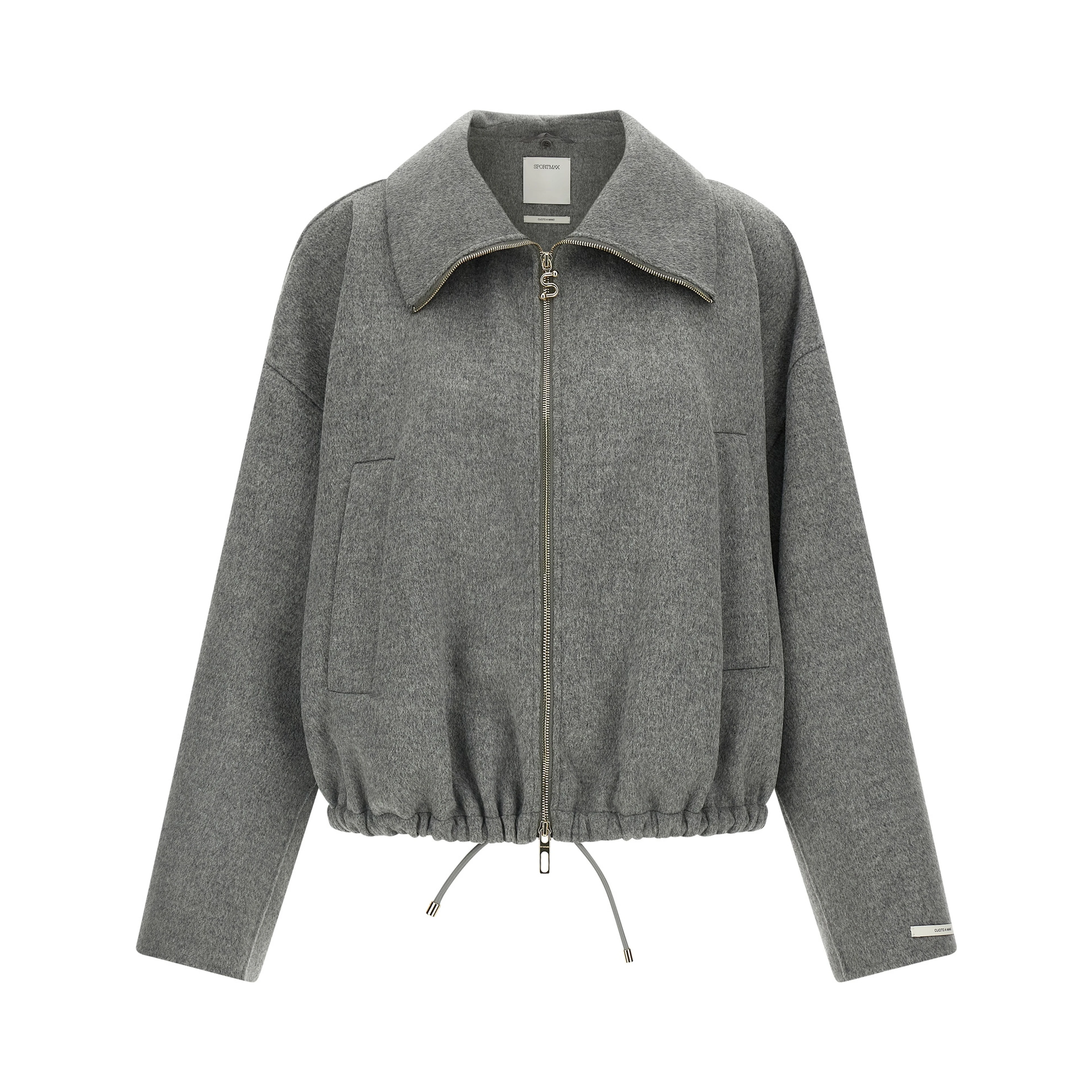 Gray Wool Bomber