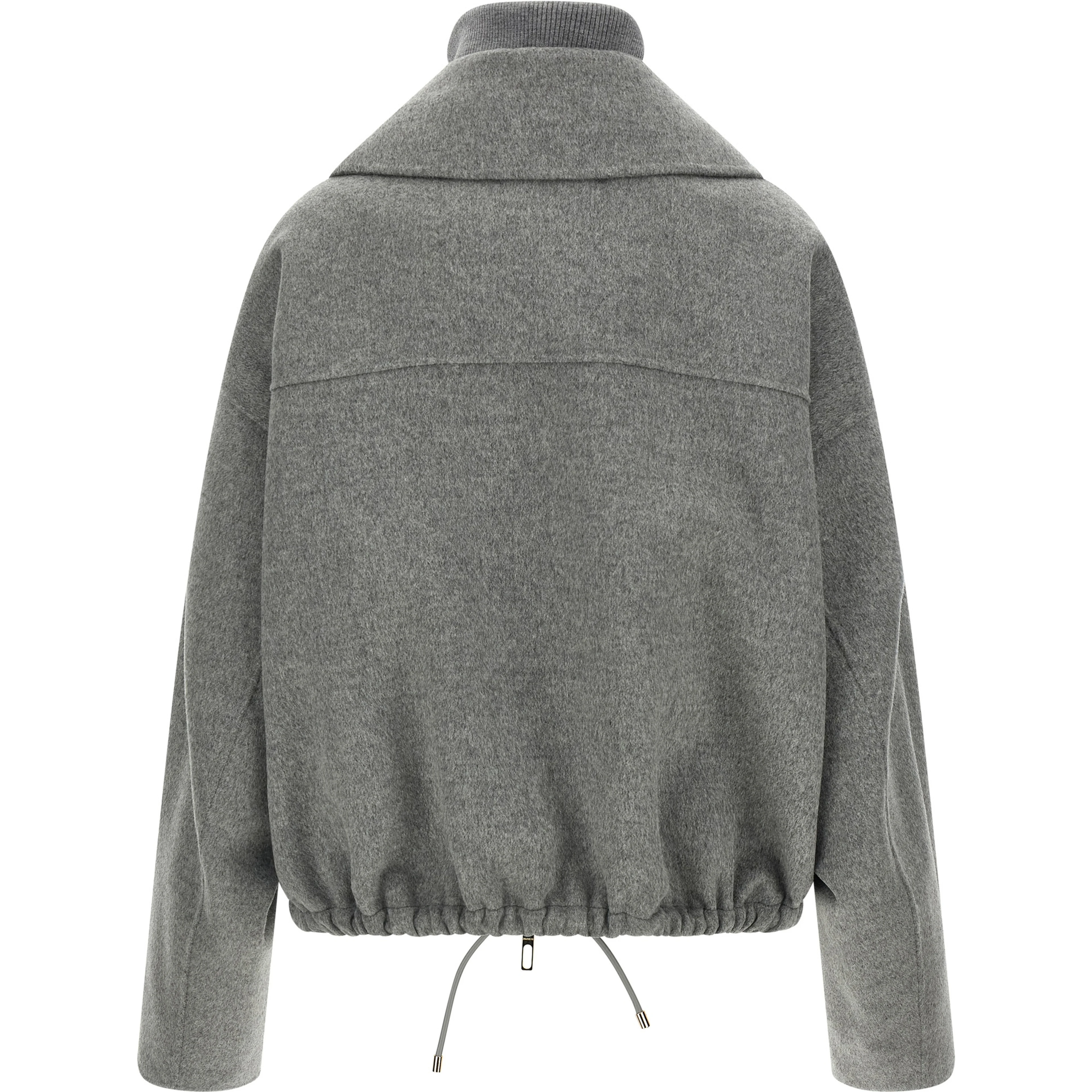 Gray Wool Bomber