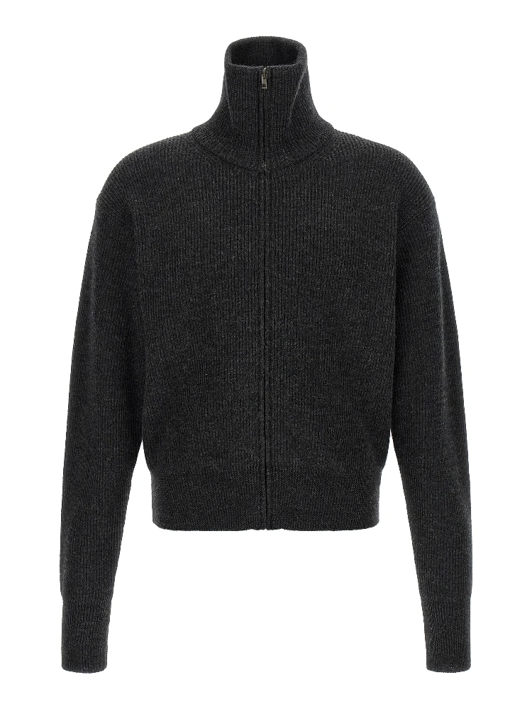 Gray Wool Cardigan
