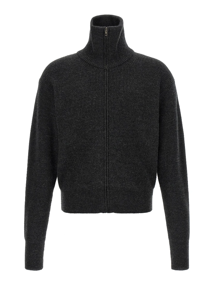 Gray Wool Cardigan