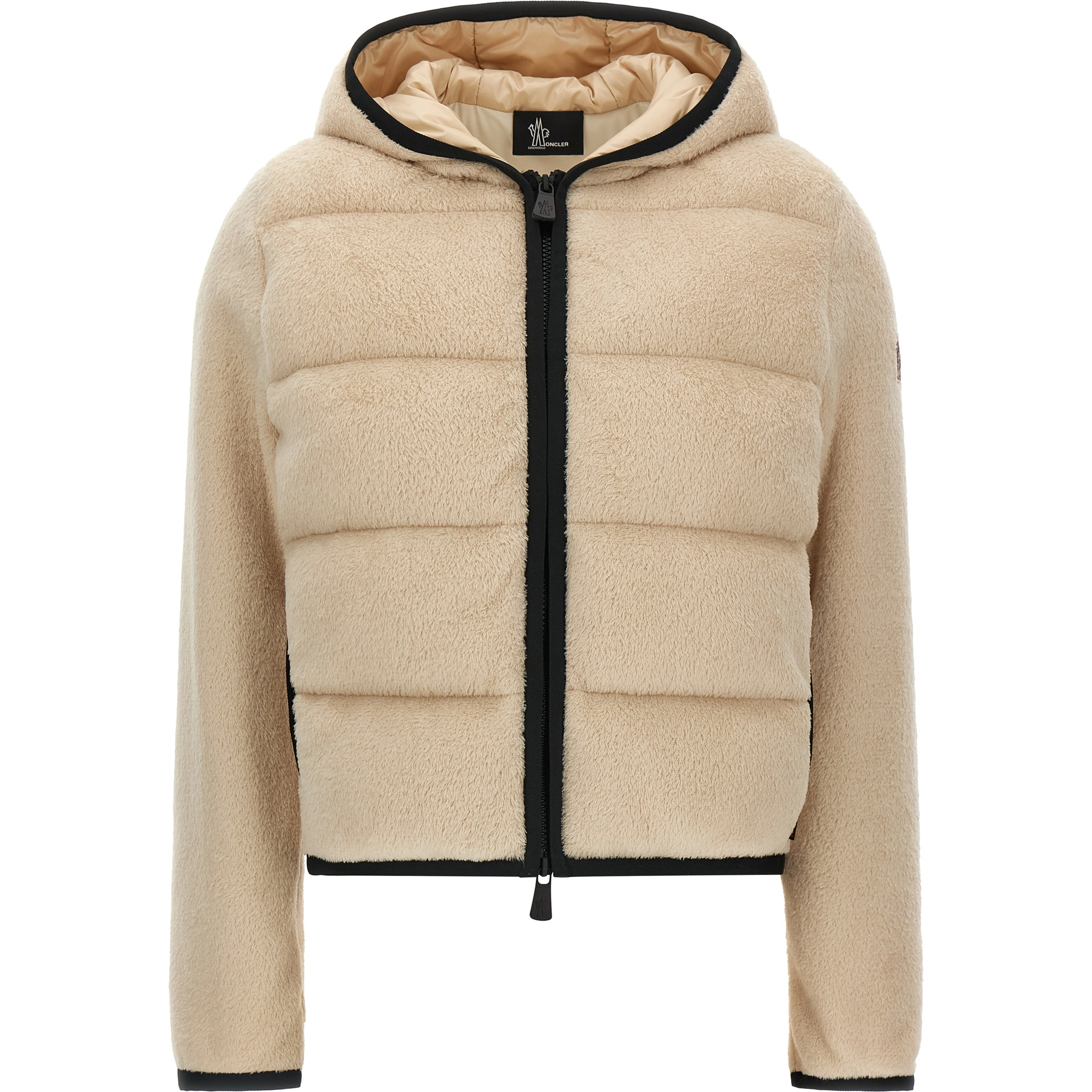 Beige Polyester Hoodie