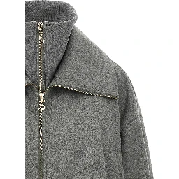 Gray Wool Bomber