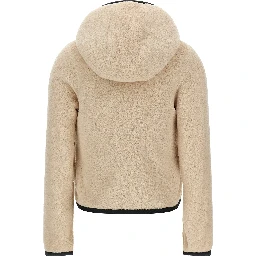 Beige Polyester Hoodie