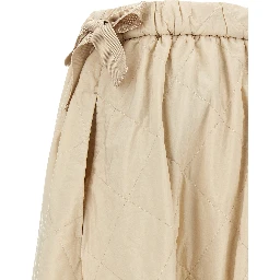 Beige Polyamide Midi Skirt
