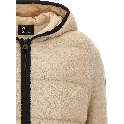 Beige Polyester Hoodie