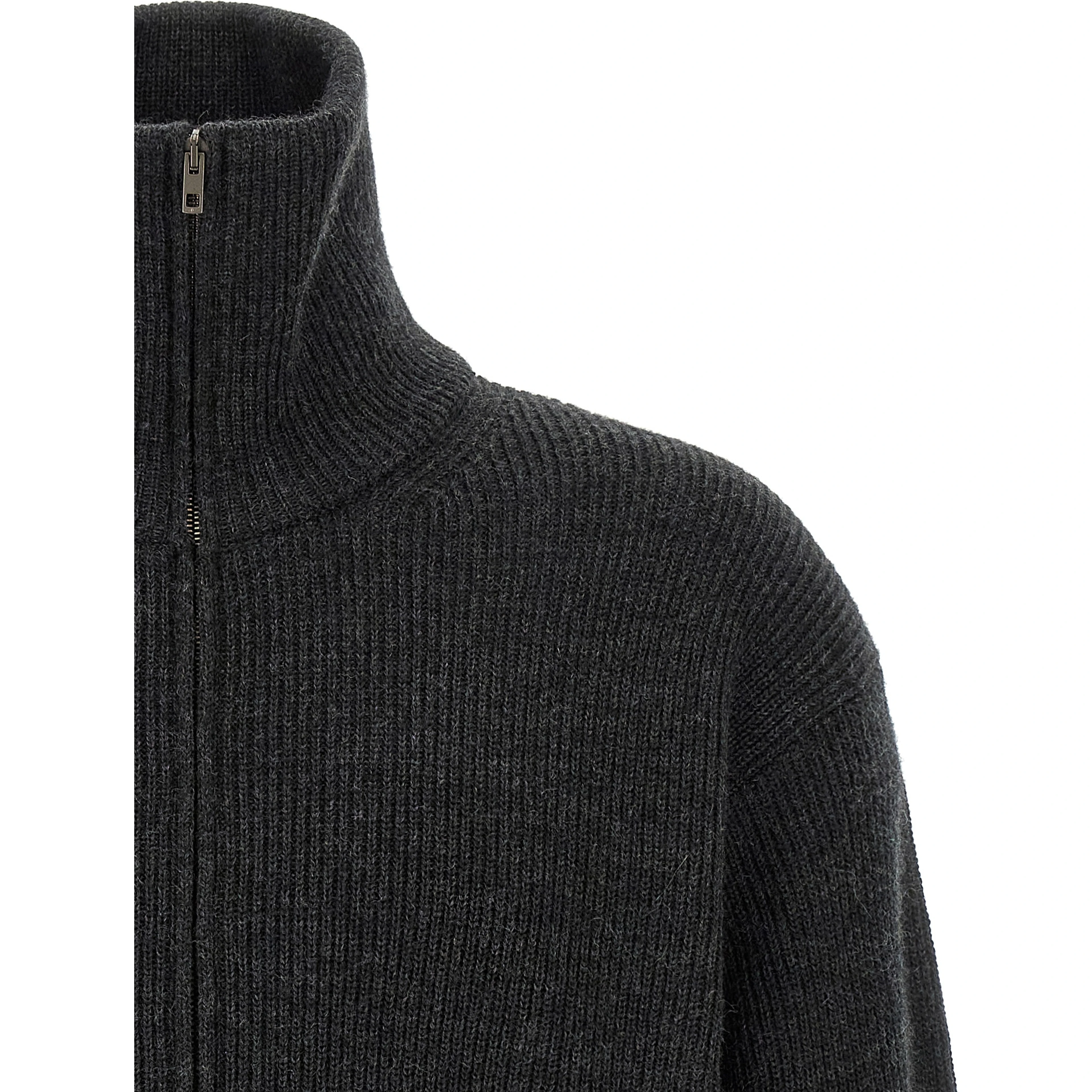 Gray Wool Cardigan
