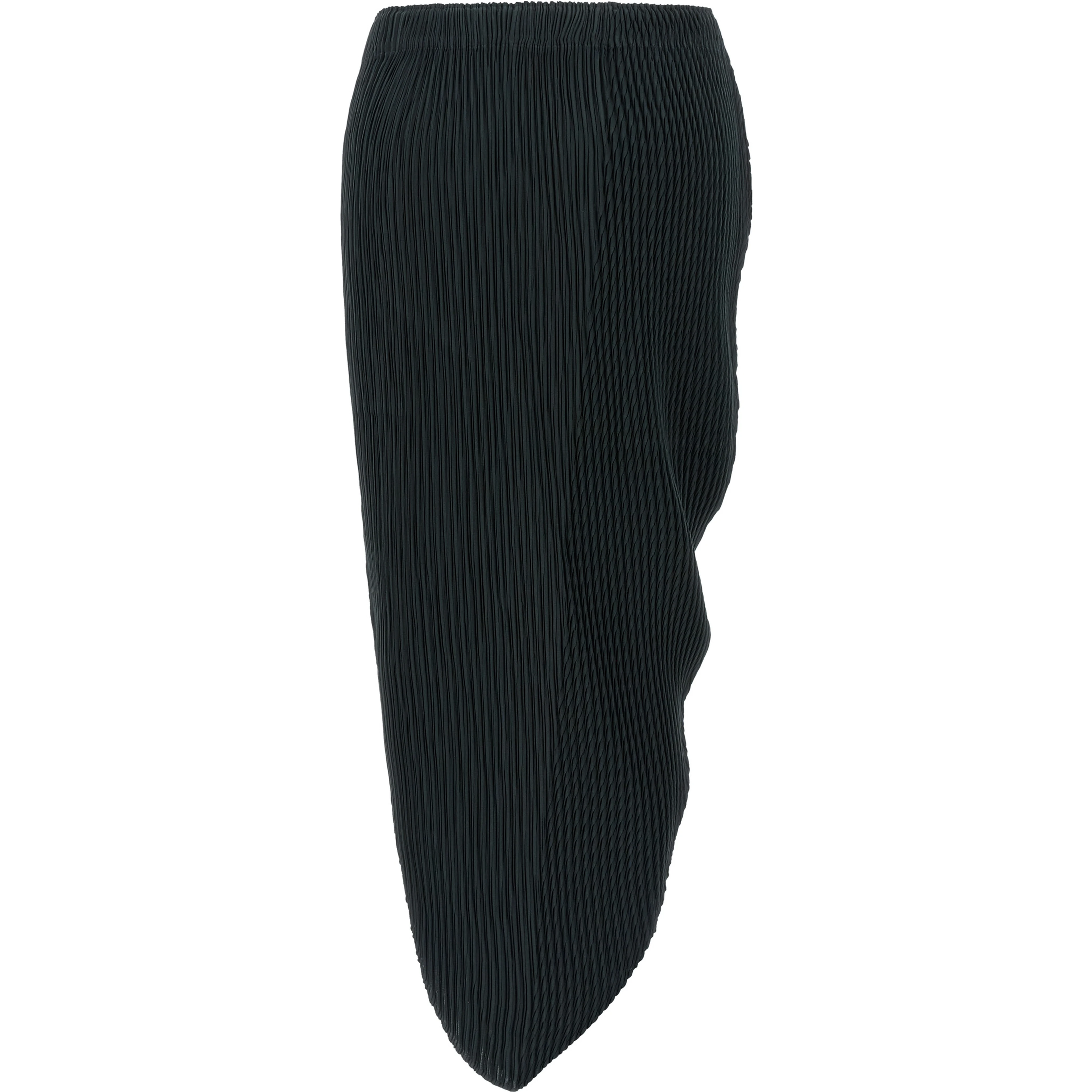 Blue Polyester Midi Skirt