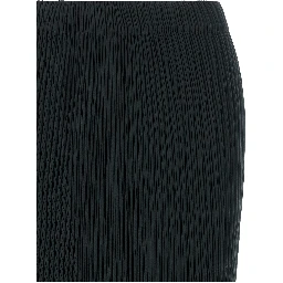 Blue Polyester Midi Skirt