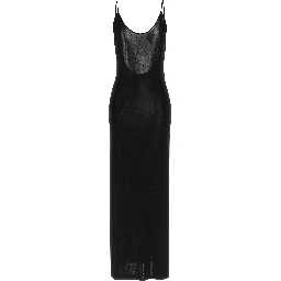 Black Viscose Long Dress