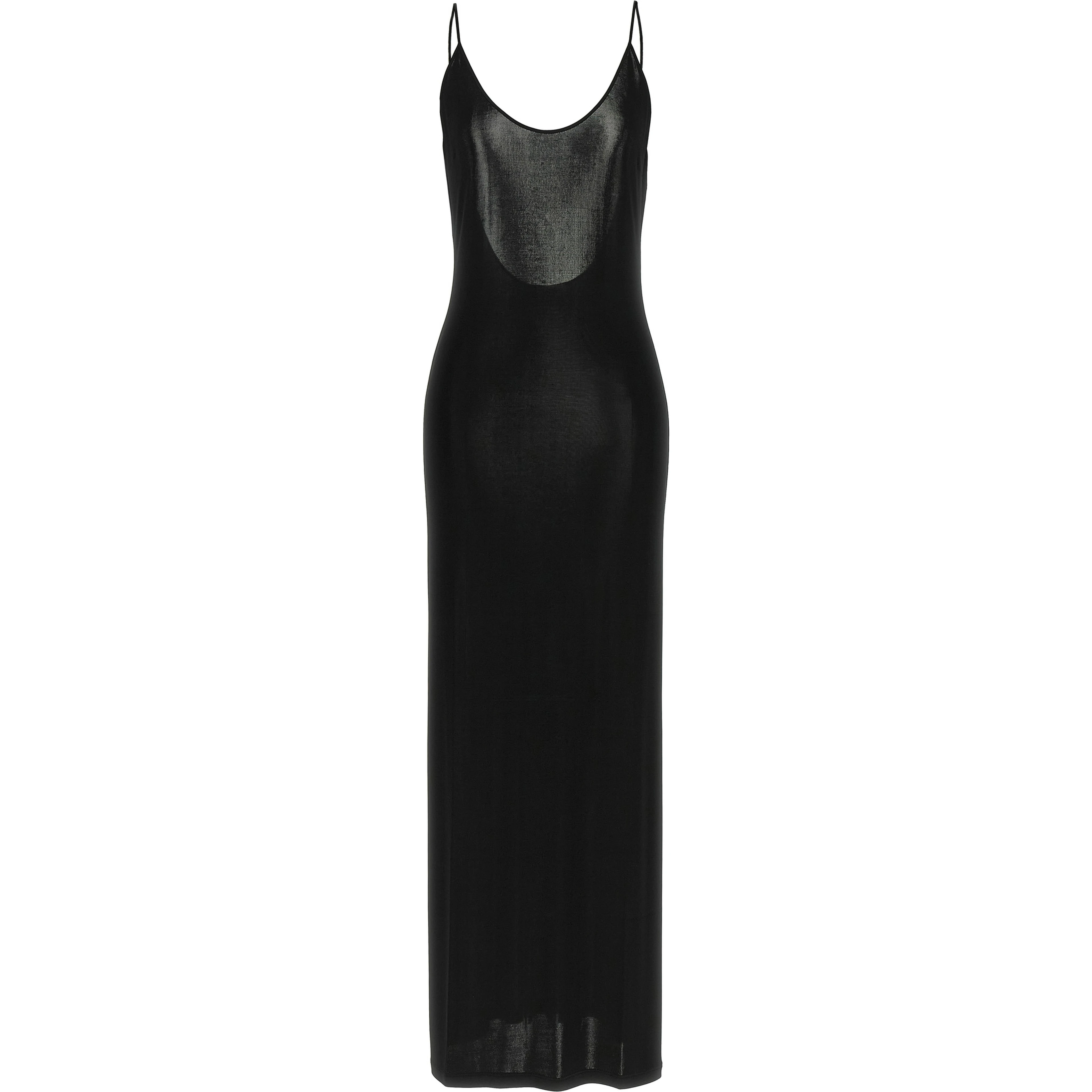 Black Viscose Long Dress