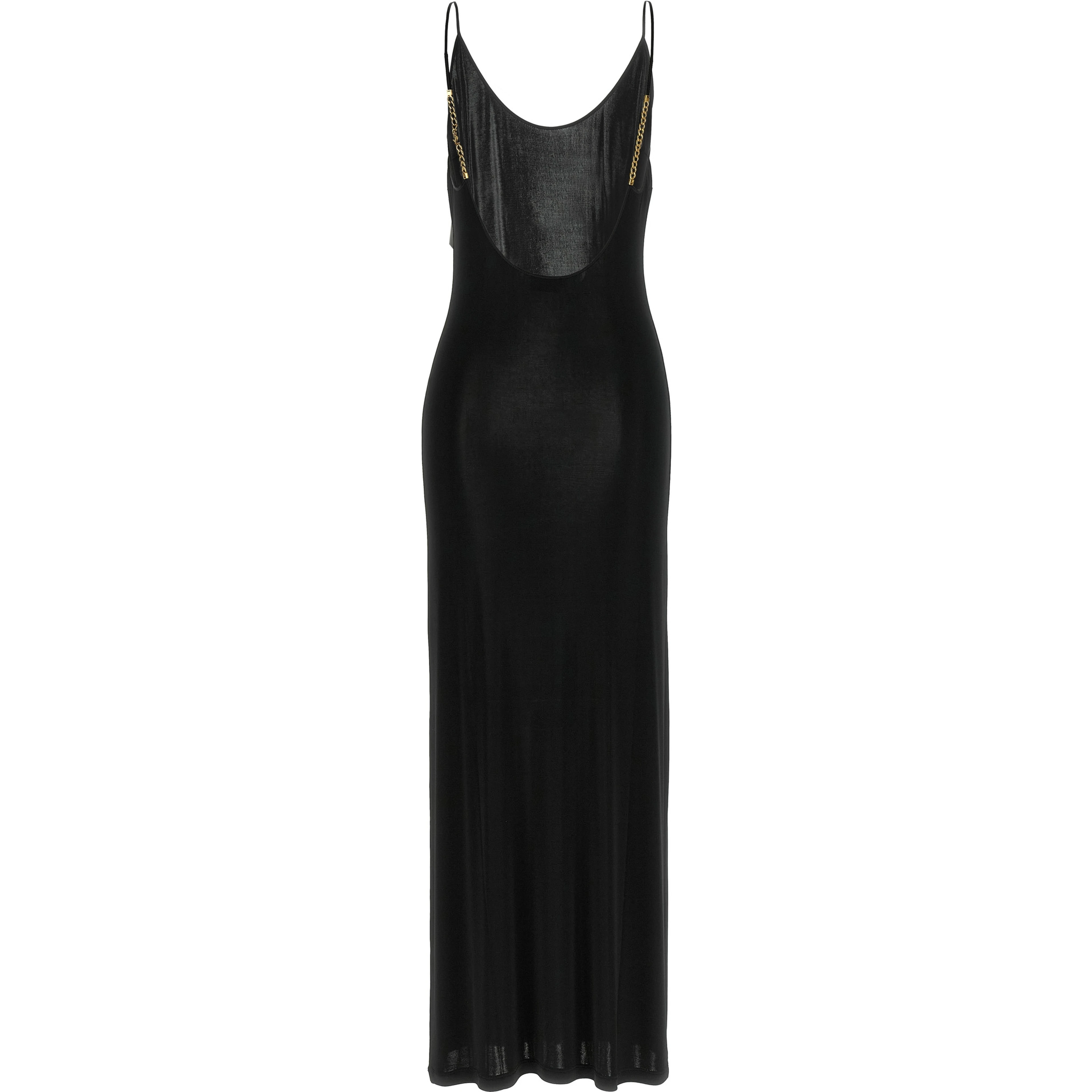Black Viscose Long Dress